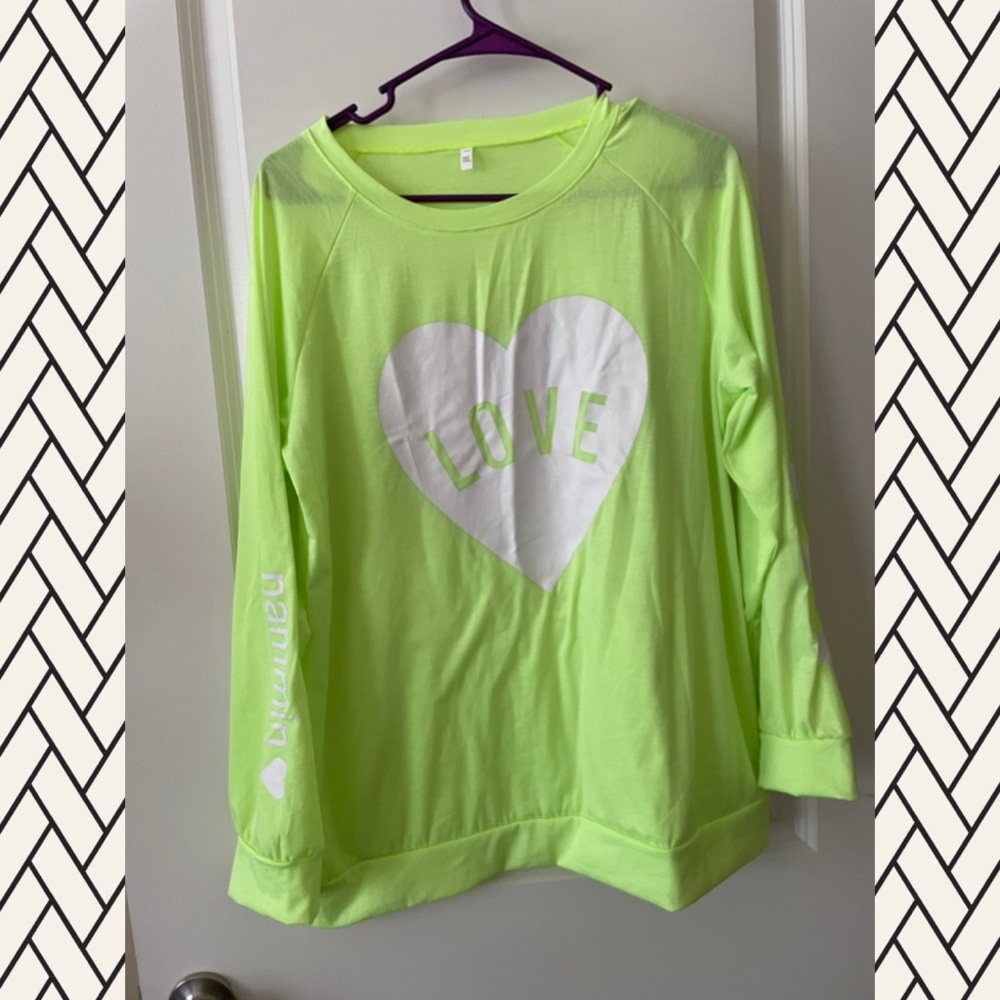 3X no name green long sleeve.